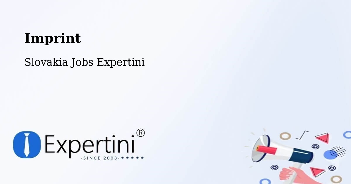 Imprint – Okres Myjava - Slovakia Jobs Expertini